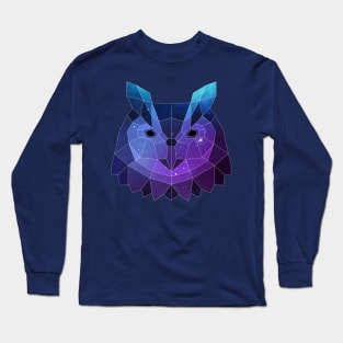 Galaxy Owl Geometric Animal Long Sleeve T-Shirt